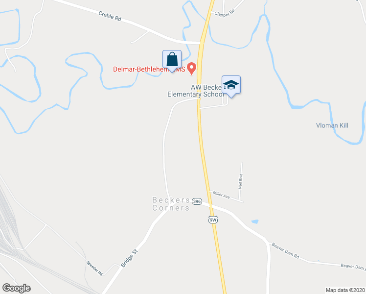 map of restaurants, bars, coffee shops, grocery stores, and more near 58 Lasher Road in Selkirk