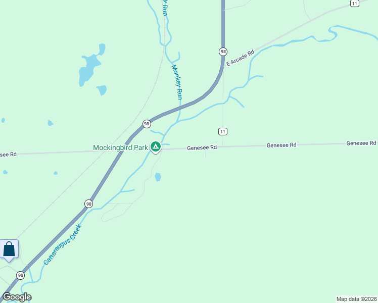map of restaurants, bars, coffee shops, grocery stores, and more near 1377 Genesee Road in Arcade