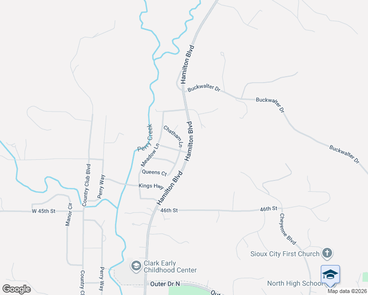 map of restaurants, bars, coffee shops, grocery stores, and more near 4699 Hamilton Boulevard in Sioux City