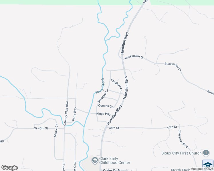 map of restaurants, bars, coffee shops, grocery stores, and more near 4701-4799 Meadow Lane in Sioux City