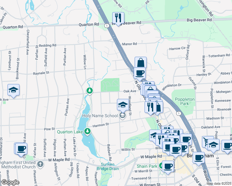 map of restaurants, bars, coffee shops, grocery stores, and more near 877 Greenwood Street in Birmingham