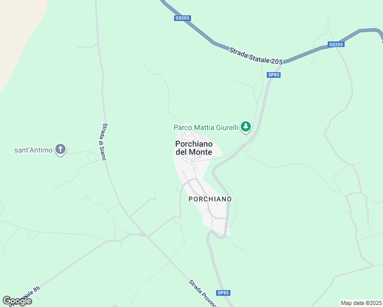 map of restaurants, bars, coffee shops, grocery stores, and more near in Porchiano del Monte