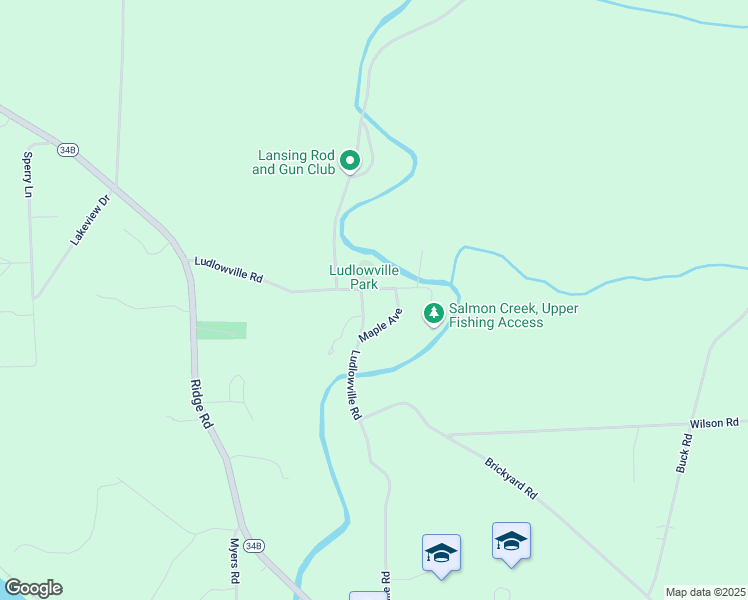 map of restaurants, bars, coffee shops, grocery stores, and more near 156-170 Co Road 159 in Lansing