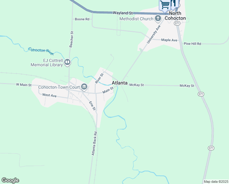 map of restaurants, bars, coffee shops, grocery stores, and more near 2 Main Street in Atlanta