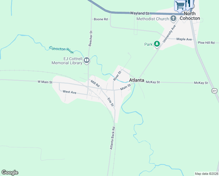 map of restaurants, bars, coffee shops, grocery stores, and more near 11 Main St in Atlanta