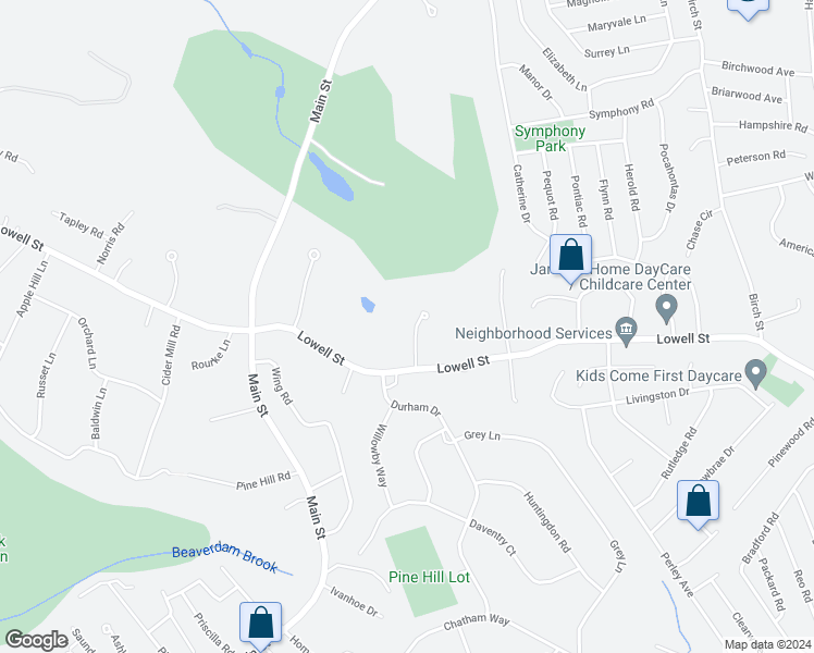 map of restaurants, bars, coffee shops, grocery stores, and more near 9 Smith Farm Trail in Lynnfield