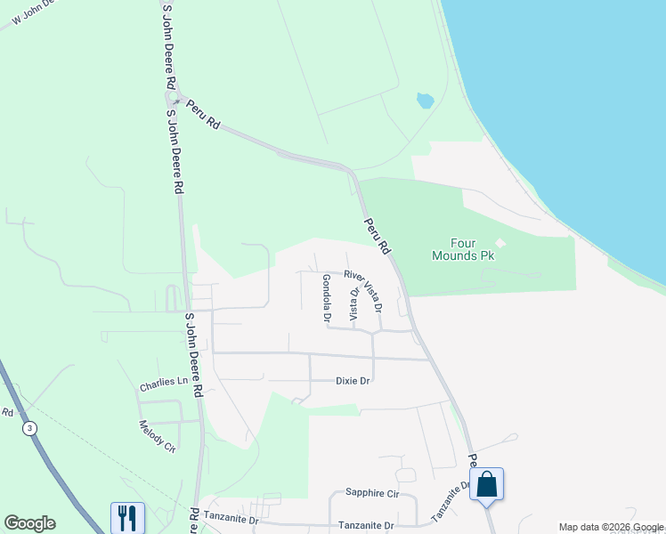 map of restaurants, bars, coffee shops, grocery stores, and more near 17634 River Vista Drive in Dubuque