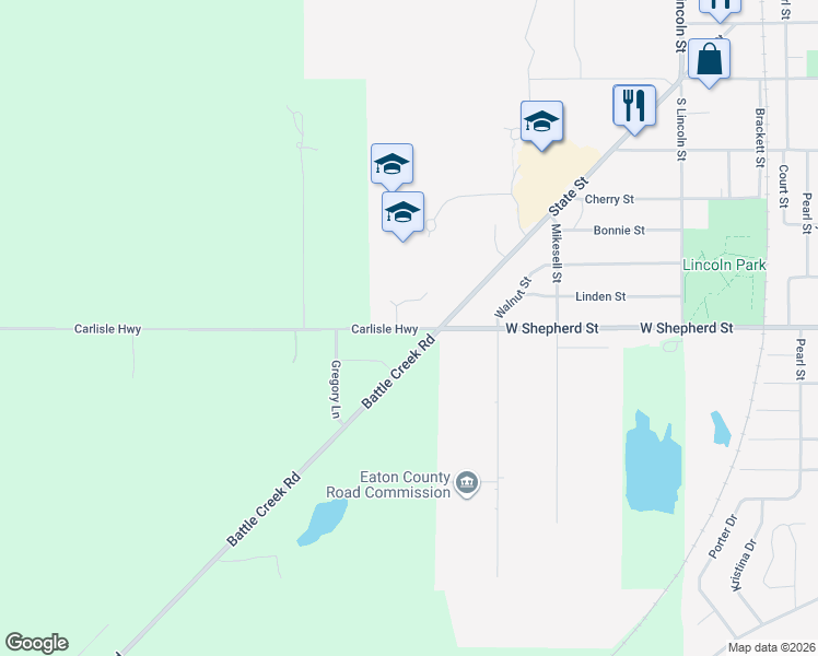 map of restaurants, bars, coffee shops, grocery stores, and more near 1068 Carlisle Highway in Charlotte