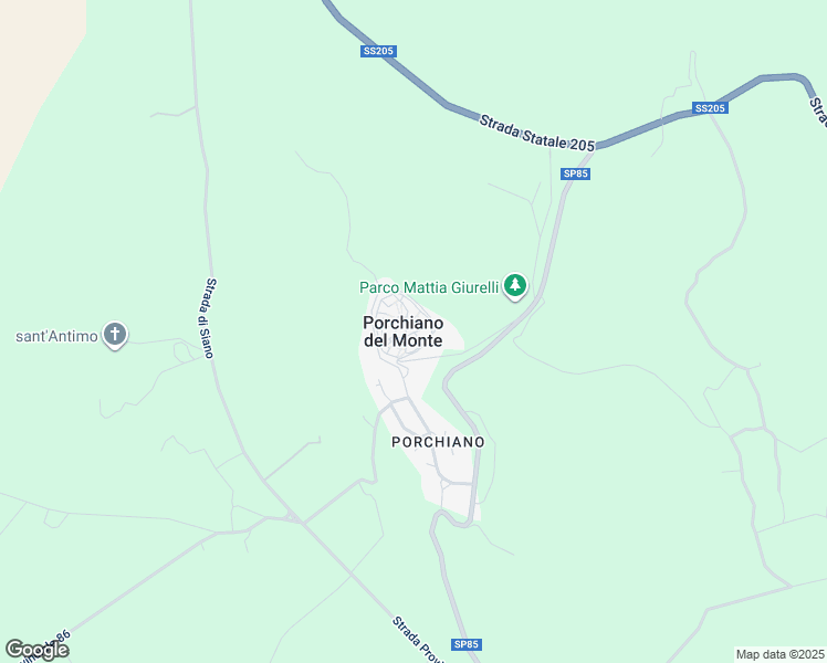 map of restaurants, bars, coffee shops, grocery stores, and more near in Porchiano del Monte, Amelia