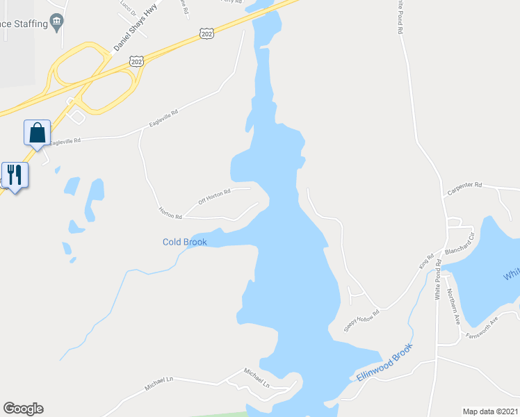 map of restaurants, bars, coffee shops, grocery stores, and more near 140 Horton Rd in Orange