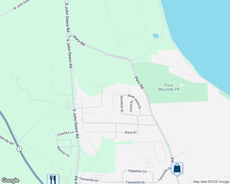 map of restaurants, bars, coffee shops, grocery stores, and more near 17681 Eli Drive in Dubuque