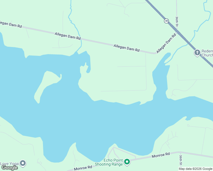 map of restaurants, bars, coffee shops, grocery stores, and more near 3821 118th Avenue in Allegan