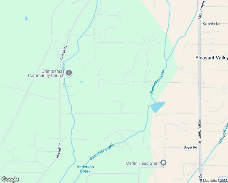 map of restaurants, bars, coffee shops, grocery stores, and more near 625 Mountain Paradise Road in Grants Pass