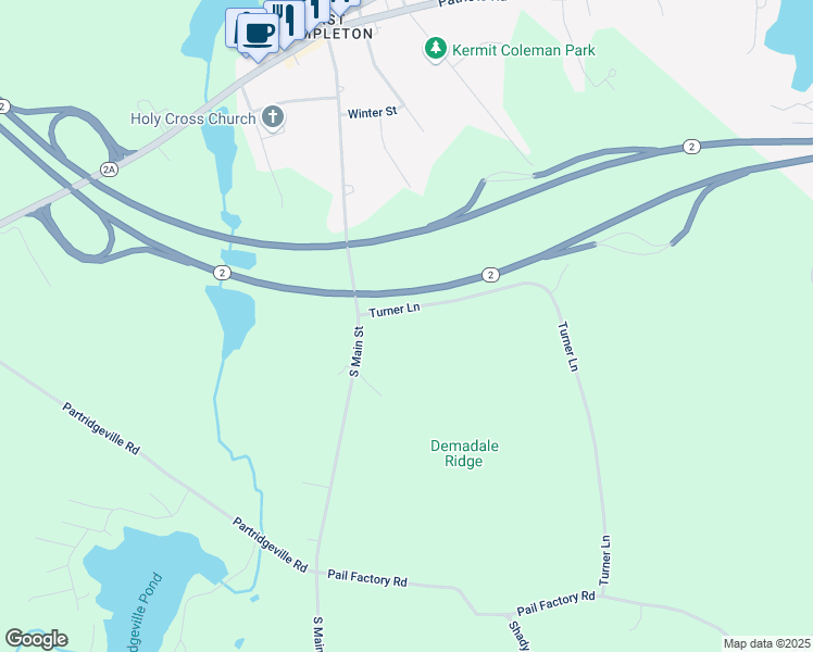 map of restaurants, bars, coffee shops, grocery stores, and more near 136 South Main Street in Templeton