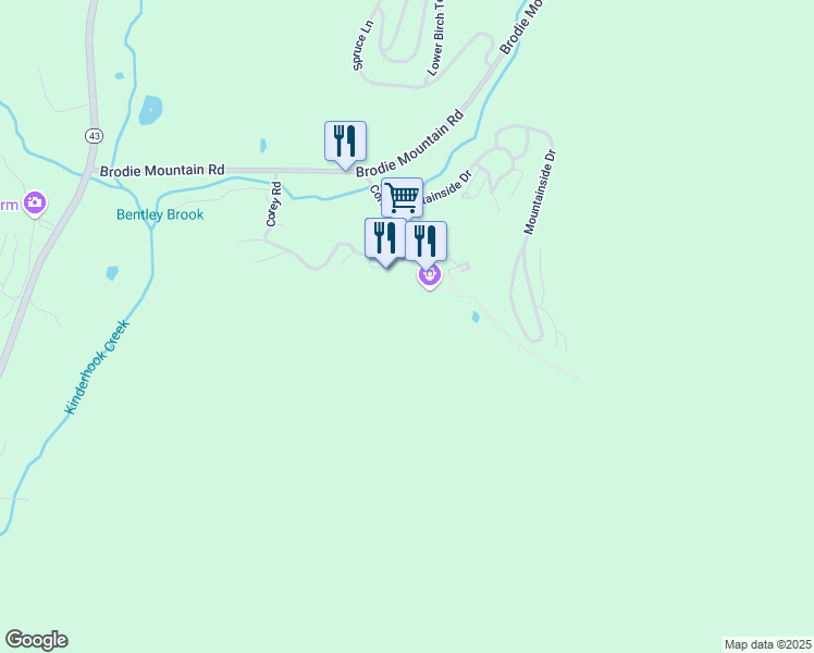 map of restaurants, bars, coffee shops, grocery stores, and more near 843 Paul Major Welcome Center in Hancock