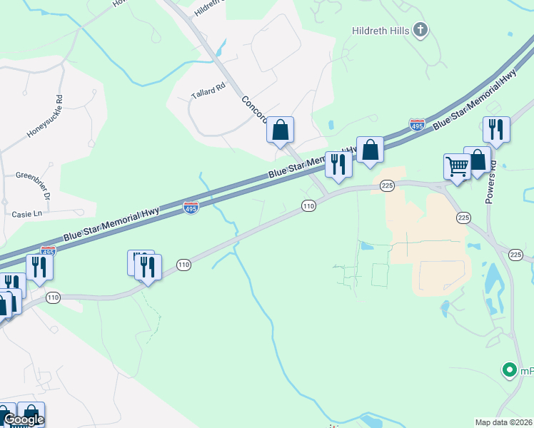map of restaurants, bars, coffee shops, grocery stores, and more near 359 Littleton Road in Westford