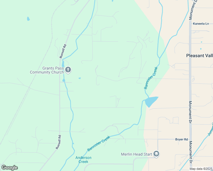 map of restaurants, bars, coffee shops, grocery stores, and more near 625 Mountain Paradise Road in Grants Pass