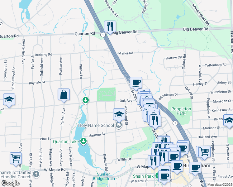 map of restaurants, bars, coffee shops, grocery stores, and more near 877 Greenwood Street in Birmingham