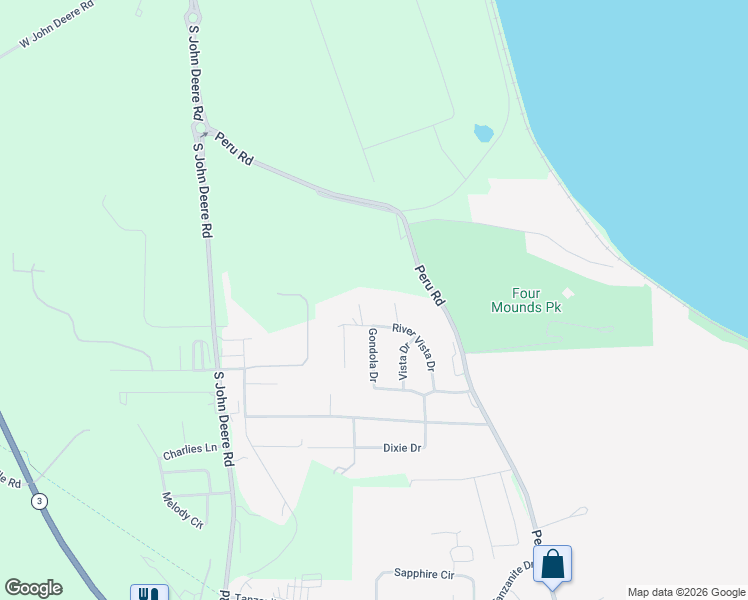 map of restaurants, bars, coffee shops, grocery stores, and more near 17634 River Vista Drive in Dubuque