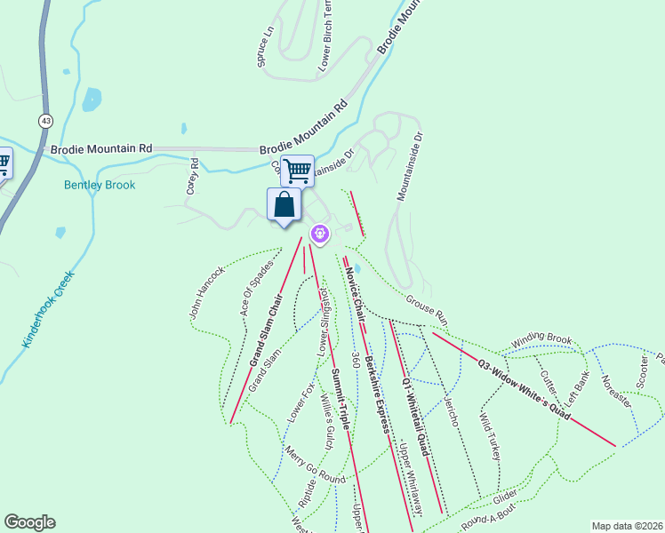 map of restaurants, bars, coffee shops, grocery stores, and more near 843 Paul Major Welcome Center in Hancock