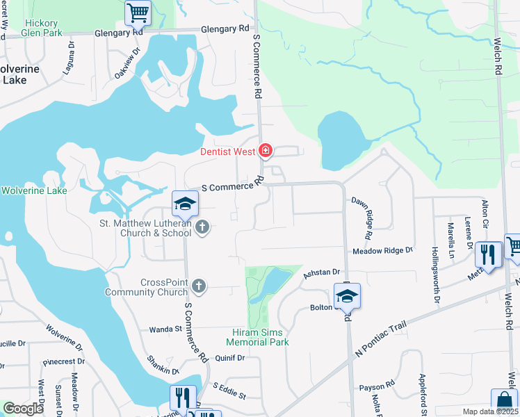 2128 Hidden Meadows Drive, Walled Lake MI Walk Score