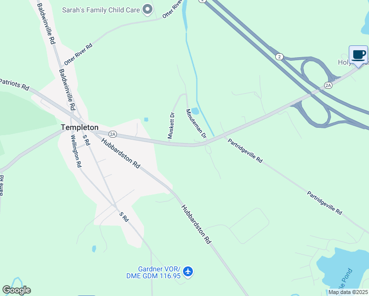 map of restaurants, bars, coffee shops, grocery stores, and more near 383 Patriots Road in Templeton