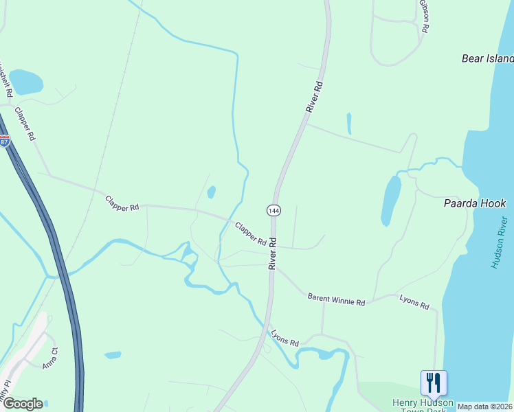 map of restaurants, bars, coffee shops, grocery stores, and more near 973 River Road in Selkirk