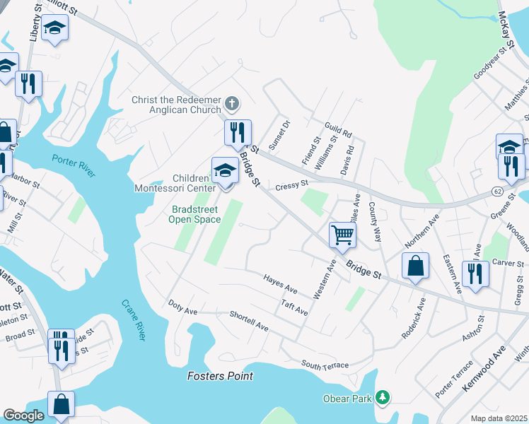 map of restaurants, bars, coffee shops, grocery stores, and more near 6 Kathleen Drive in Beverly