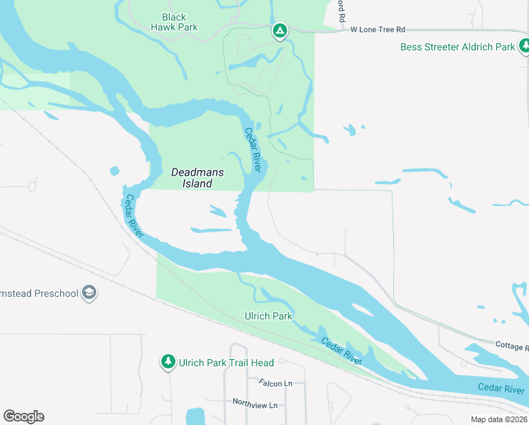 map of restaurants, bars, coffee shops, grocery stores, and more near 3011-3499 Cottage Row Rd in Cedar Falls