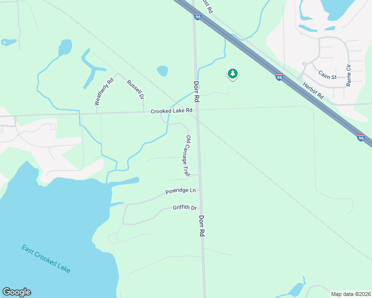 map of restaurants, bars, coffee shops, grocery stores, and more near 3170 Old Carriage Trail in Brighton