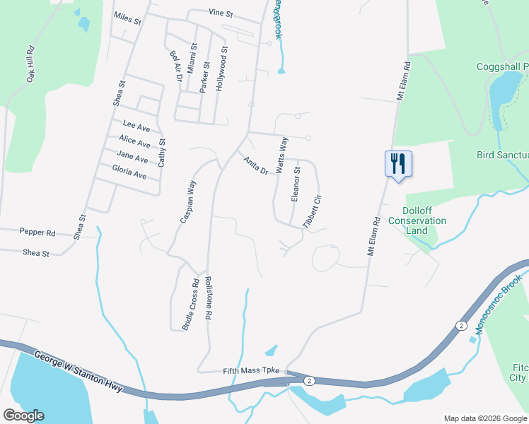 map of restaurants, bars, coffee shops, grocery stores, and more near 105 Tibbett Circle in Fitchburg