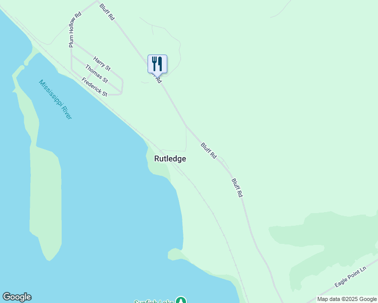 map of restaurants, bars, coffee shops, grocery stores, and more near 1411 Bluff Road in Hazel Green