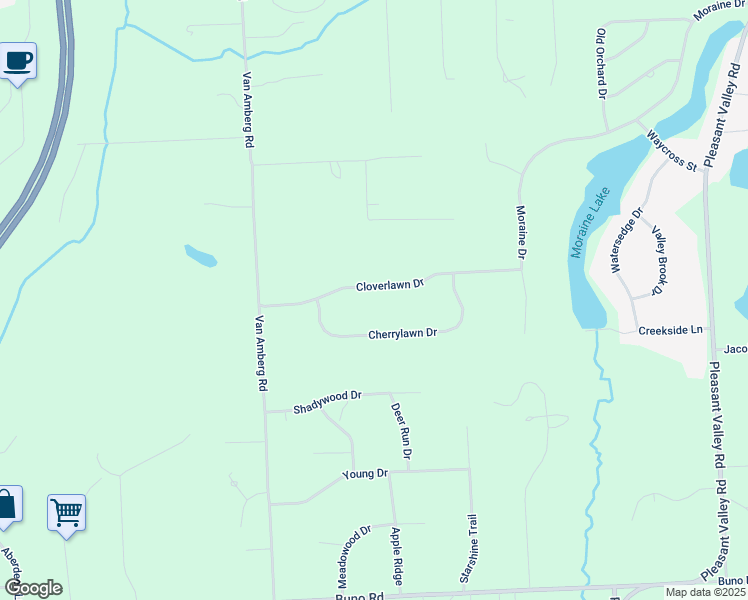 map of restaurants, bars, coffee shops, grocery stores, and more near 11230 Cloverlawn Drive in Brighton