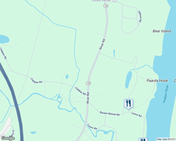 map of restaurants, bars, coffee shops, grocery stores, and more near 963 River Road in Selkirk