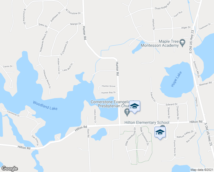 map of restaurants, bars, coffee shops, grocery stores, and more near 9001 Hunter Grove in Brighton