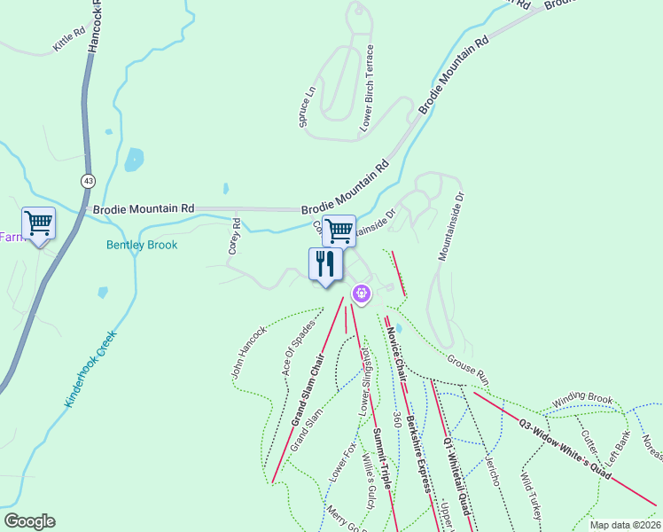 map of restaurants, bars, coffee shops, grocery stores, and more near 37 Corey Road in Hancock