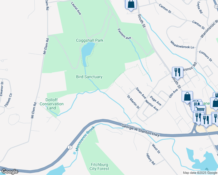 map of restaurants, bars, coffee shops, grocery stores, and more near Path To Stream in Fitchburg