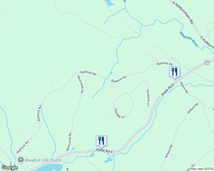 map of restaurants, bars, coffee shops, grocery stores, and more near 60 Bathrick Road in Westminster