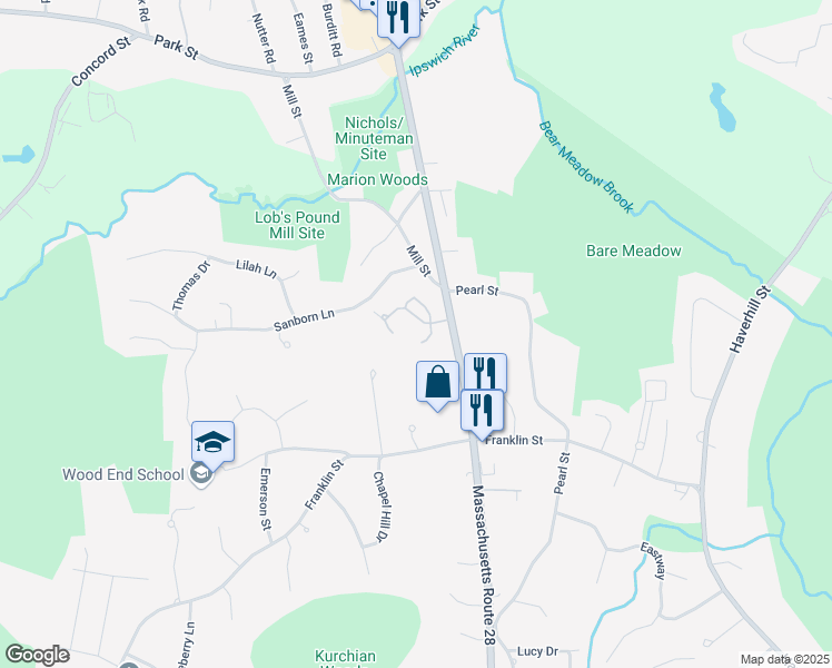 map of restaurants, bars, coffee shops, grocery stores, and more near 4 Elderberry Lane in Reading