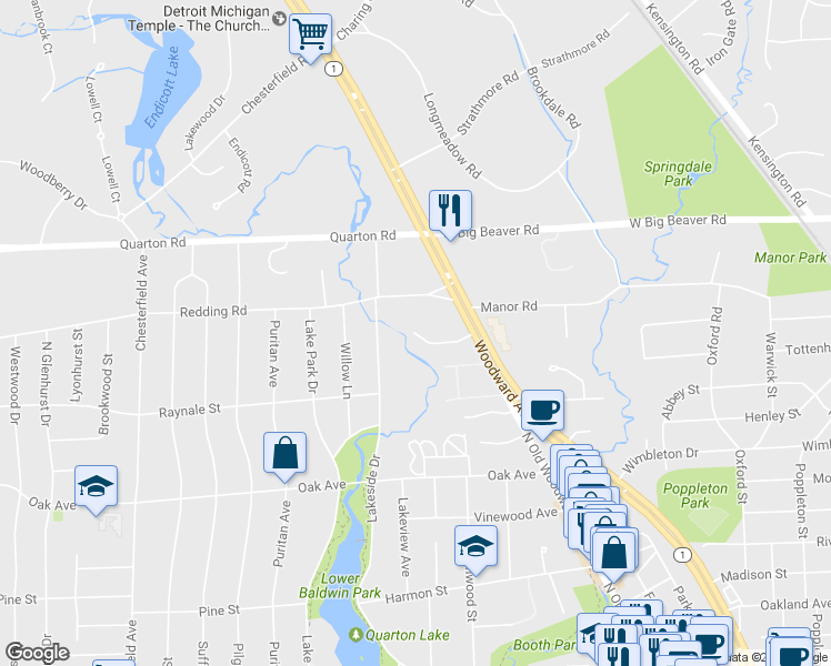 map of restaurants, bars, coffee shops, grocery stores, and more near 832 Colonial Court in Birmingham