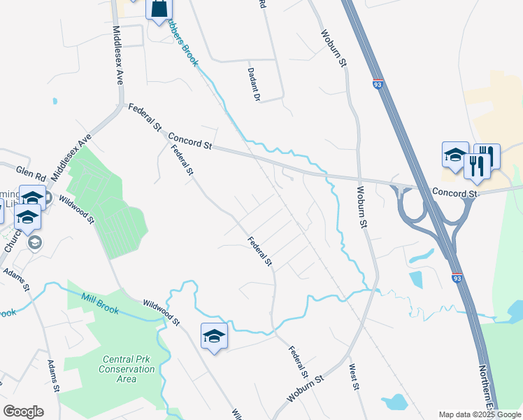 map of restaurants, bars, coffee shops, grocery stores, and more near 2 Patterson Street in Wilmington
