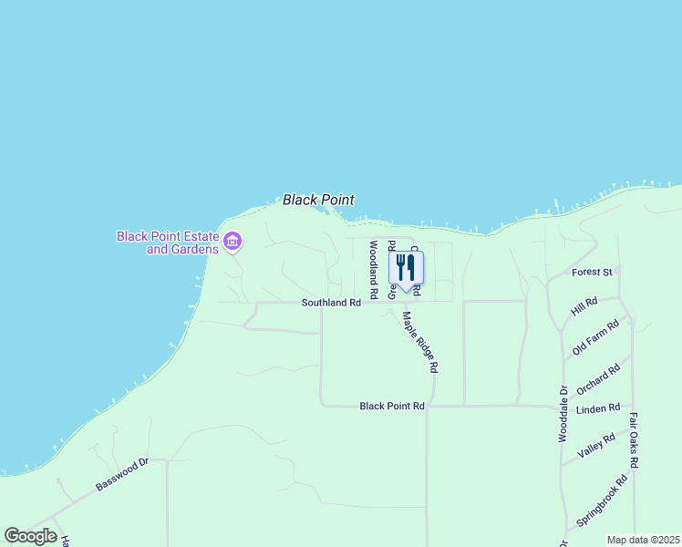 map of restaurants, bars, coffee shops, grocery stores, and more near N1847 Highland Road in Lake Geneva
