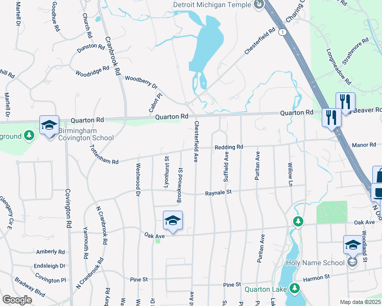 map of restaurants, bars, coffee shops, grocery stores, and more near 1420 Chesterfield Avenue in Birmingham