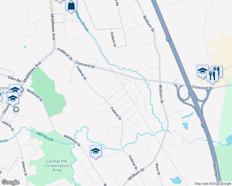 map of restaurants, bars, coffee shops, grocery stores, and more near 2 Patterson Street in Wilmington