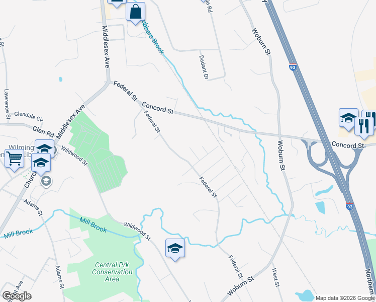 map of restaurants, bars, coffee shops, grocery stores, and more near 17 Seaford Street in Wilmington