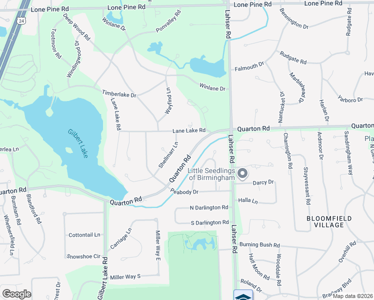 map of restaurants, bars, coffee shops, grocery stores, and more near 3748 Quarton Road in Bloomfield Township