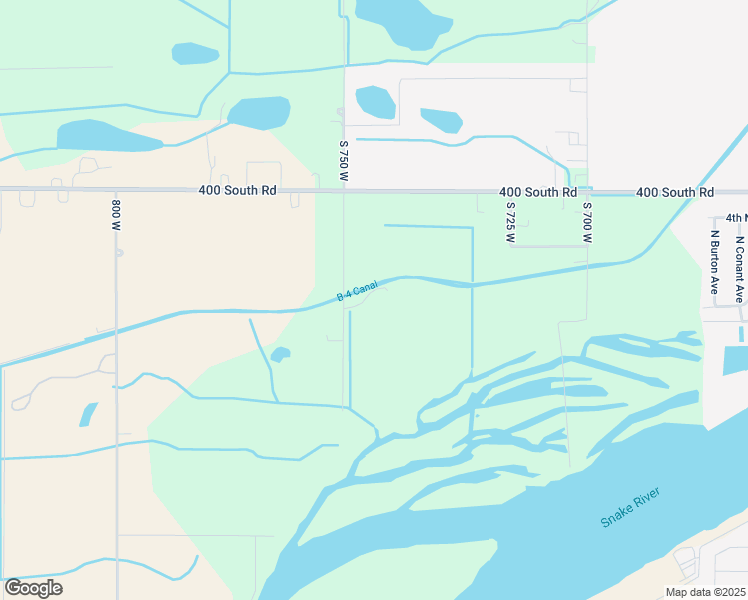 map of restaurants, bars, coffee shops, grocery stores, and more near 448-452 South 750 West in Heyburn