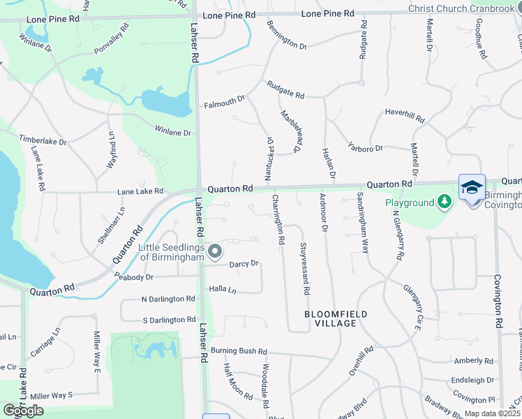 map of restaurants, bars, coffee shops, grocery stores, and more near 3474 Sutton Place in Bloomfield Hills