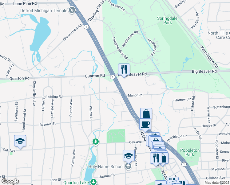 map of restaurants, bars, coffee shops, grocery stores, and more near 753 Redding Road in Birmingham