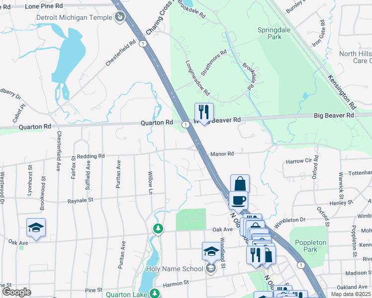 map of restaurants, bars, coffee shops, grocery stores, and more near 805 Redding Road in Birmingham